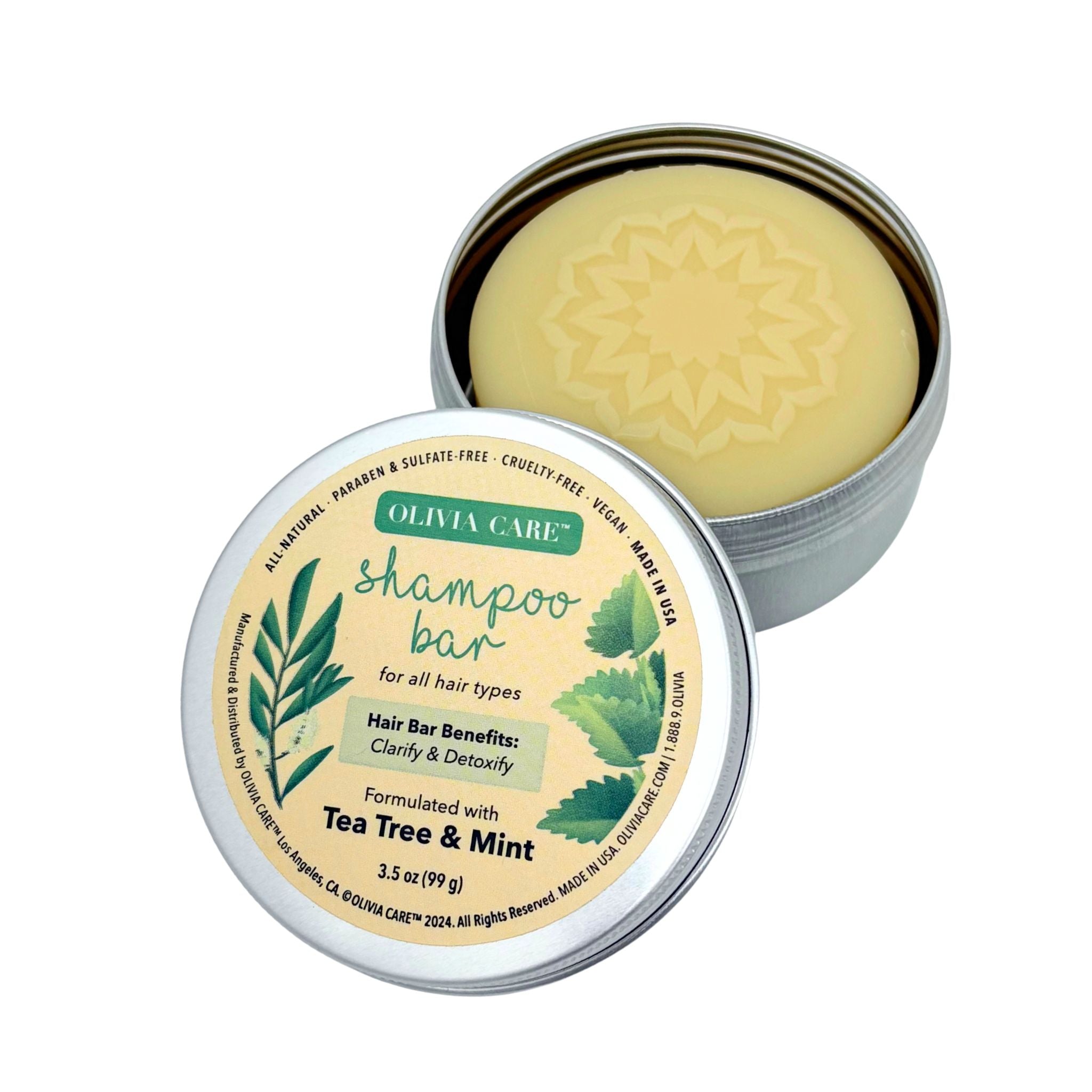 Tea Tree & Mint Shampoo Bar Tin Can