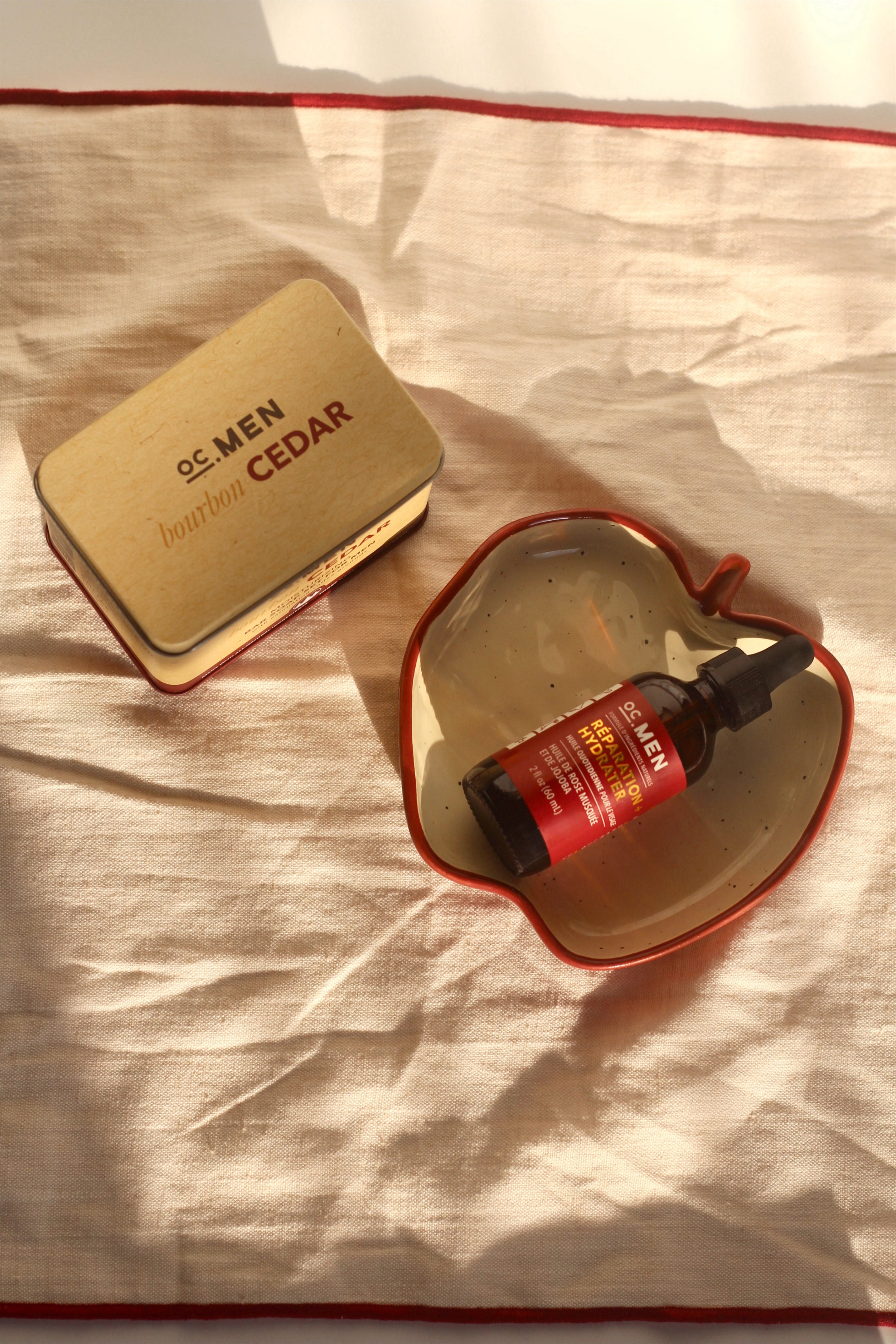 OC Men Bourbon Cedar Bar Soap Tin - Set of 3