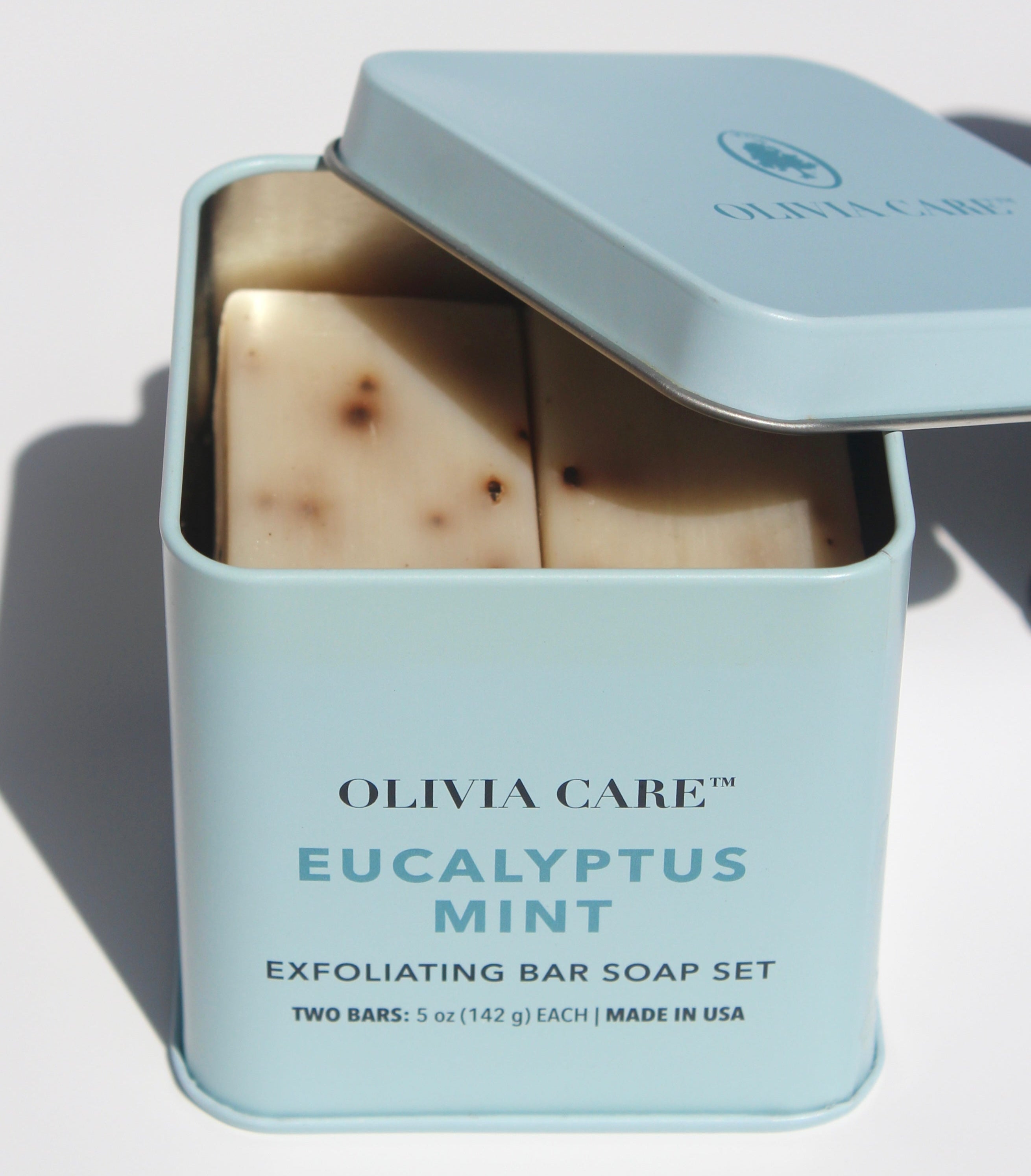 Eucalyptus Mint Exfoliating Bar Soap Tin