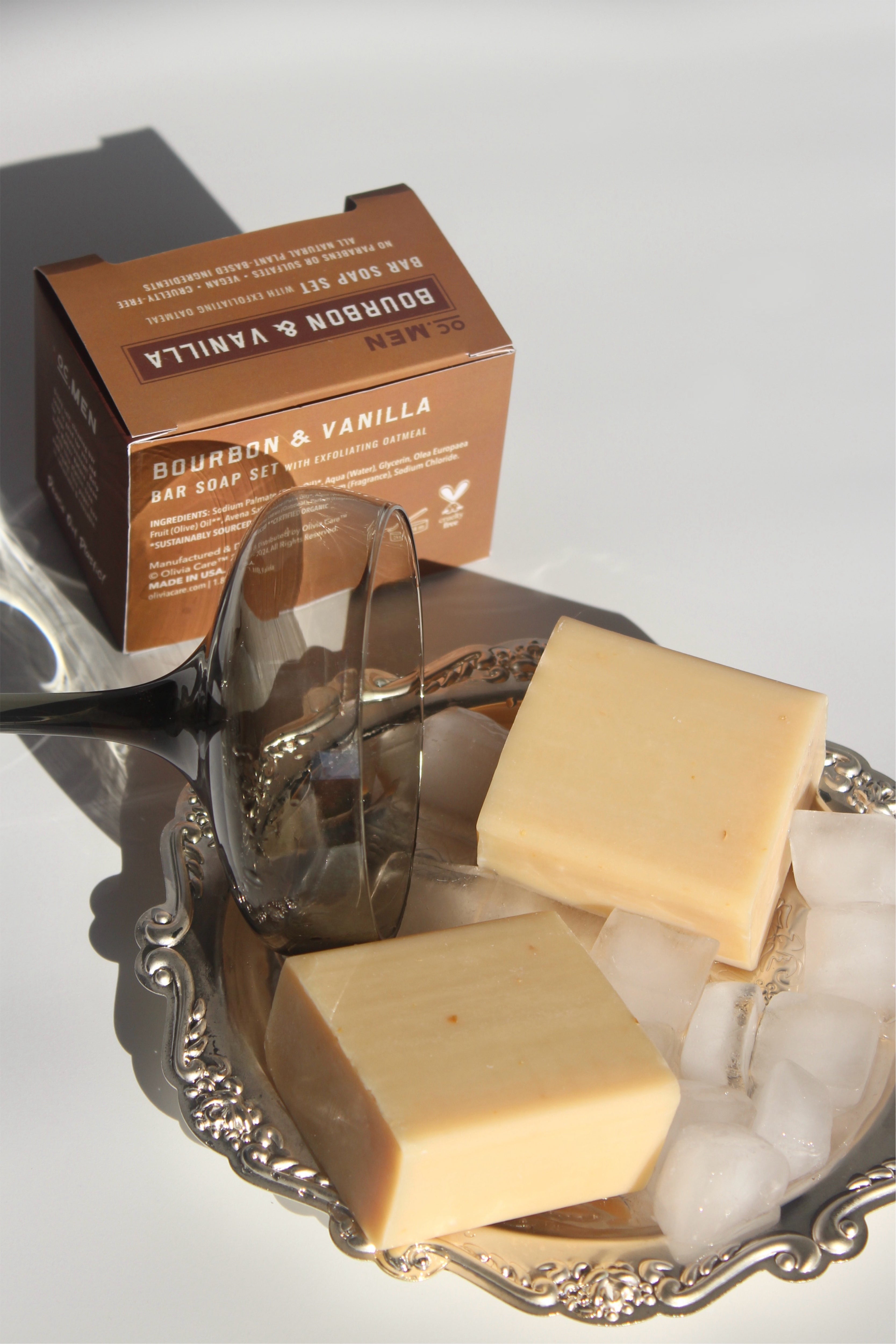 Bourbon & Vanilla Bar Soap - Set of 3