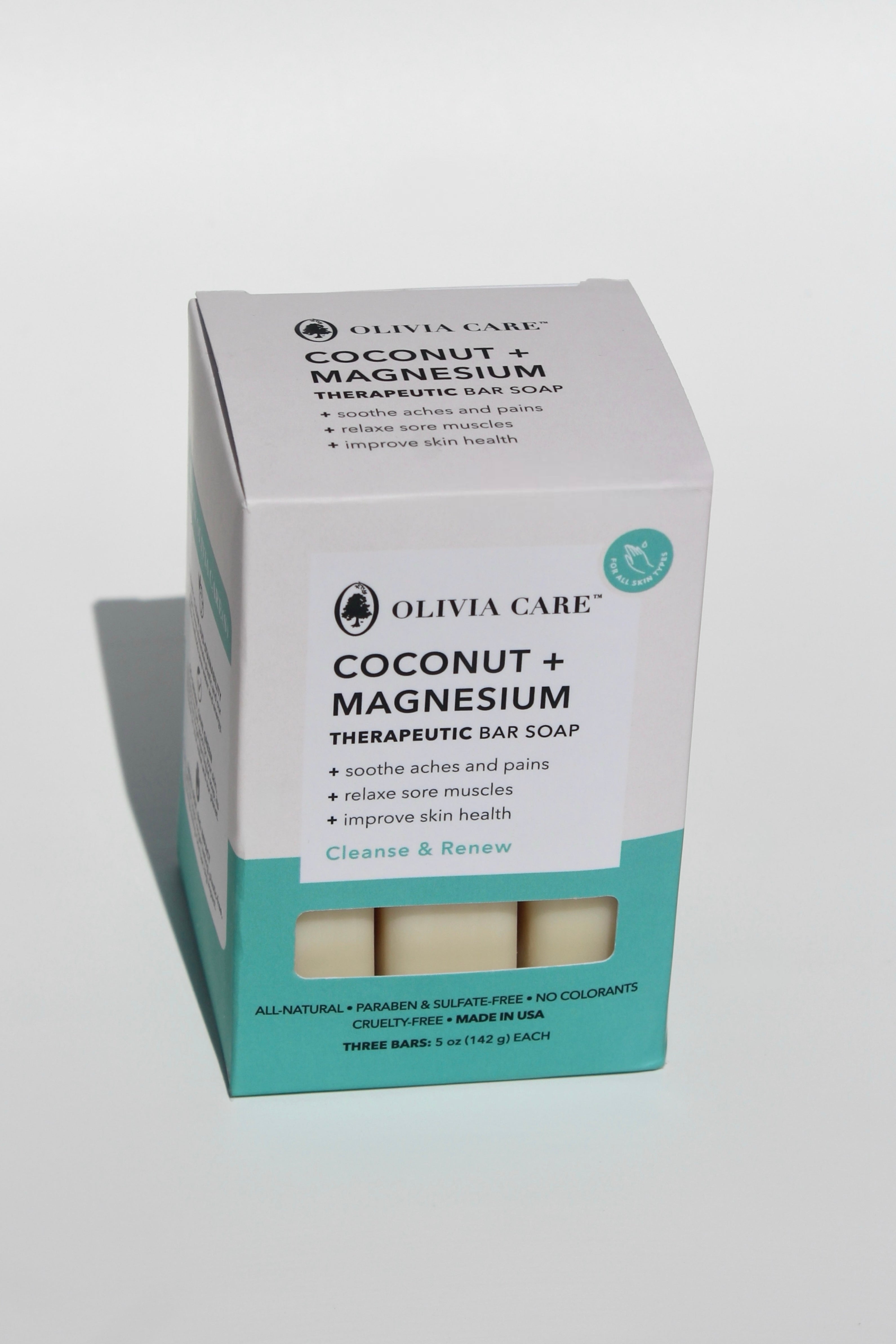 Coconut + Magnesium Therapeutic Bar Soap - Set of 3