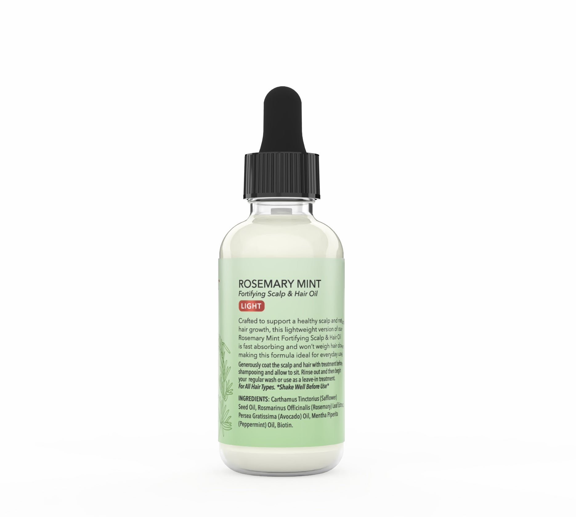 Rosemary Mint Fortifying Scalp & Hair Oil - Light