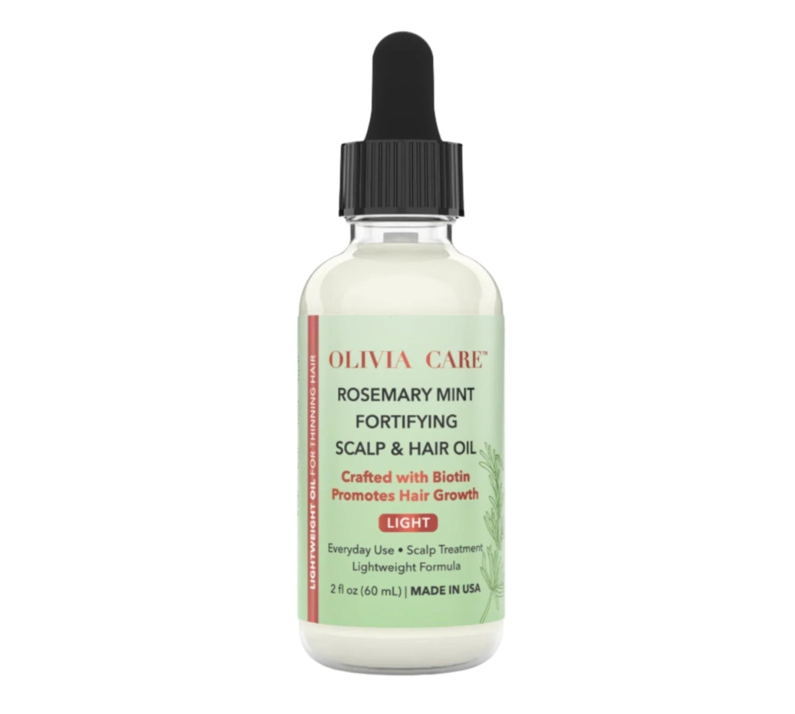 Rosemary Mint Fortifying Scalp & Hair Oil - Light