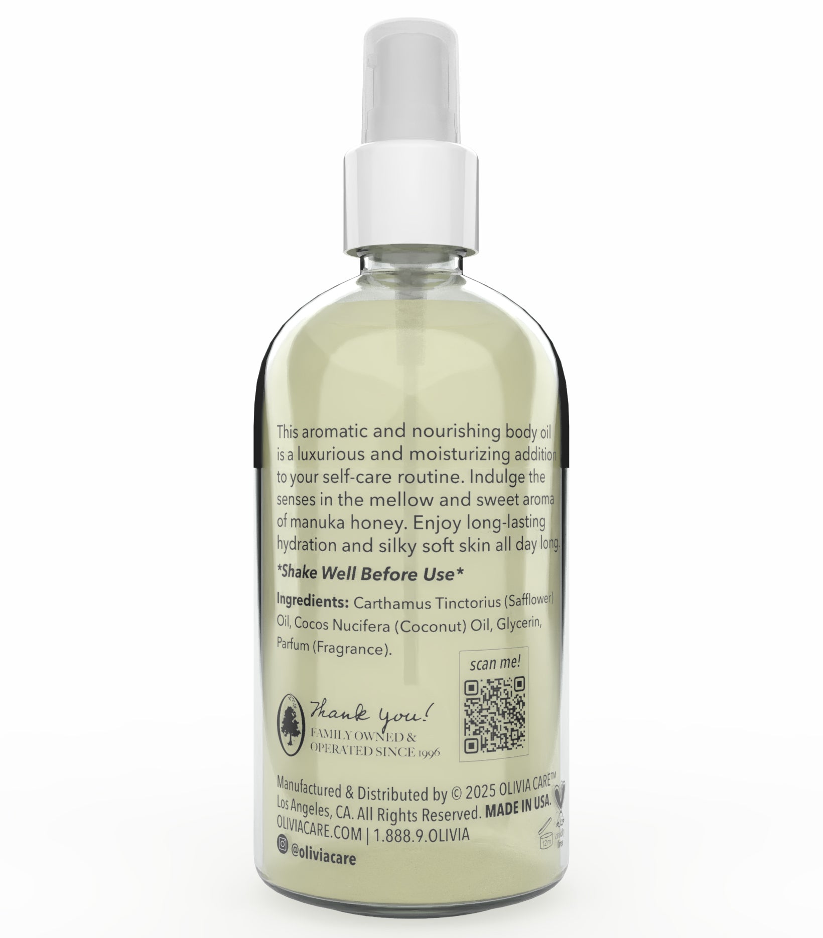 Manuka Honey Hydrating Body Oil - 8 oz.