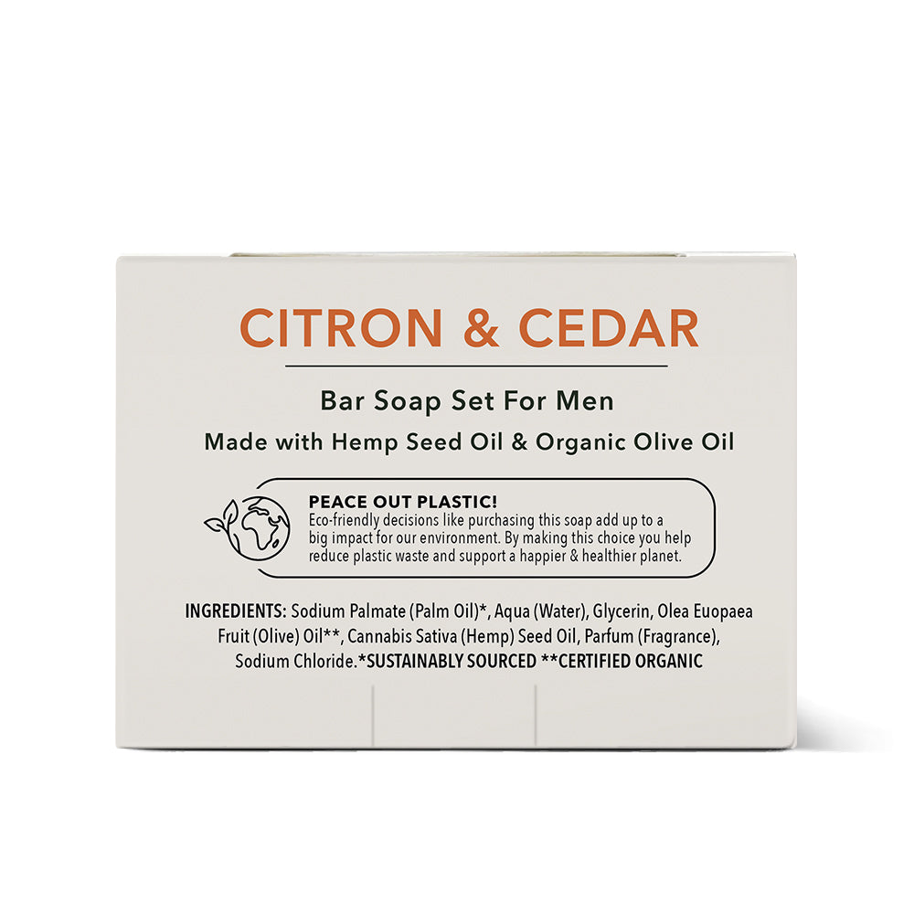Citron & Cedar Bar Soap - Set of 3