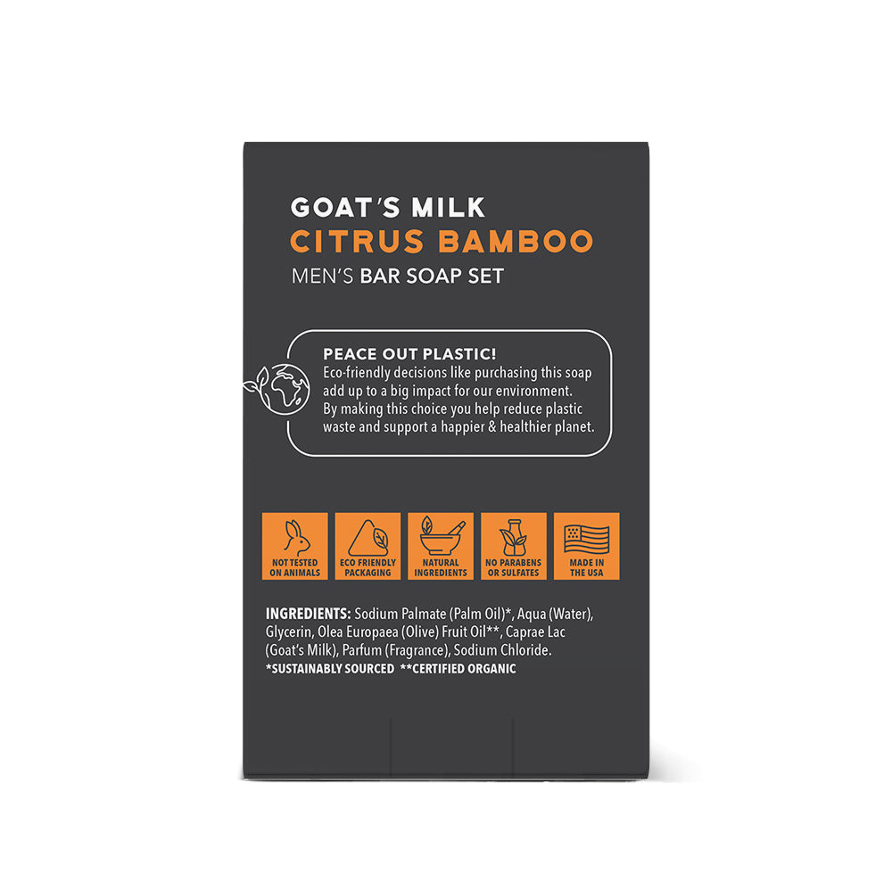 Citrus Bamboo Bar Soap - Set of 3
