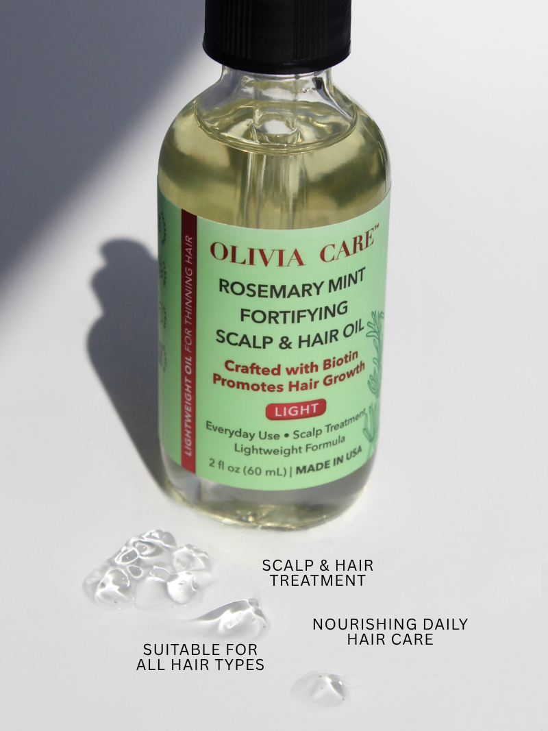 Rosemary Mint Fortifying Scalp & Hair Oil - Light