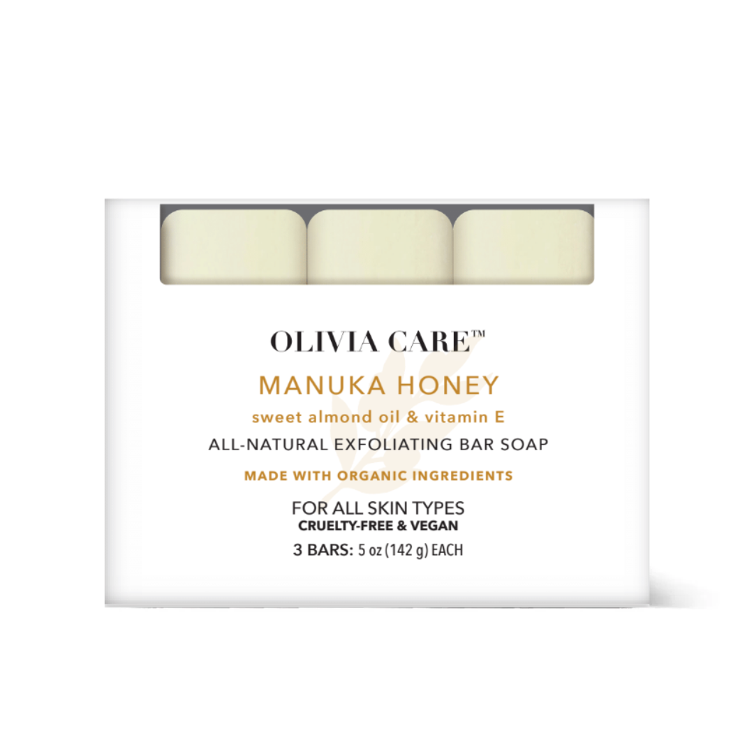 Manuka Honey + Sweet Almond Oil & Vitamin E Bar Soap - Set of 3
