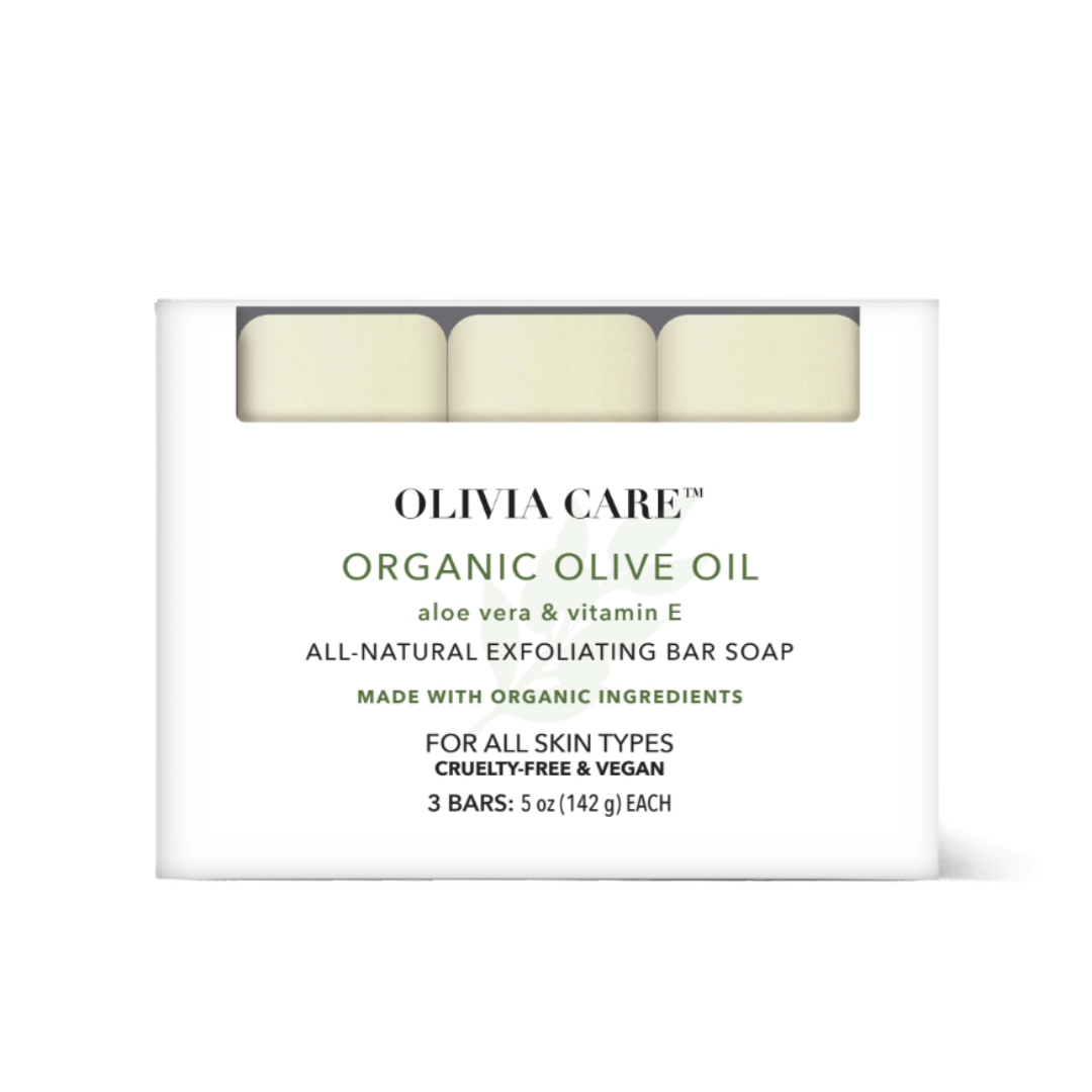 Organic Olive Oil + Aloe Vera & Vitamin E Bar Soap - Set of 3