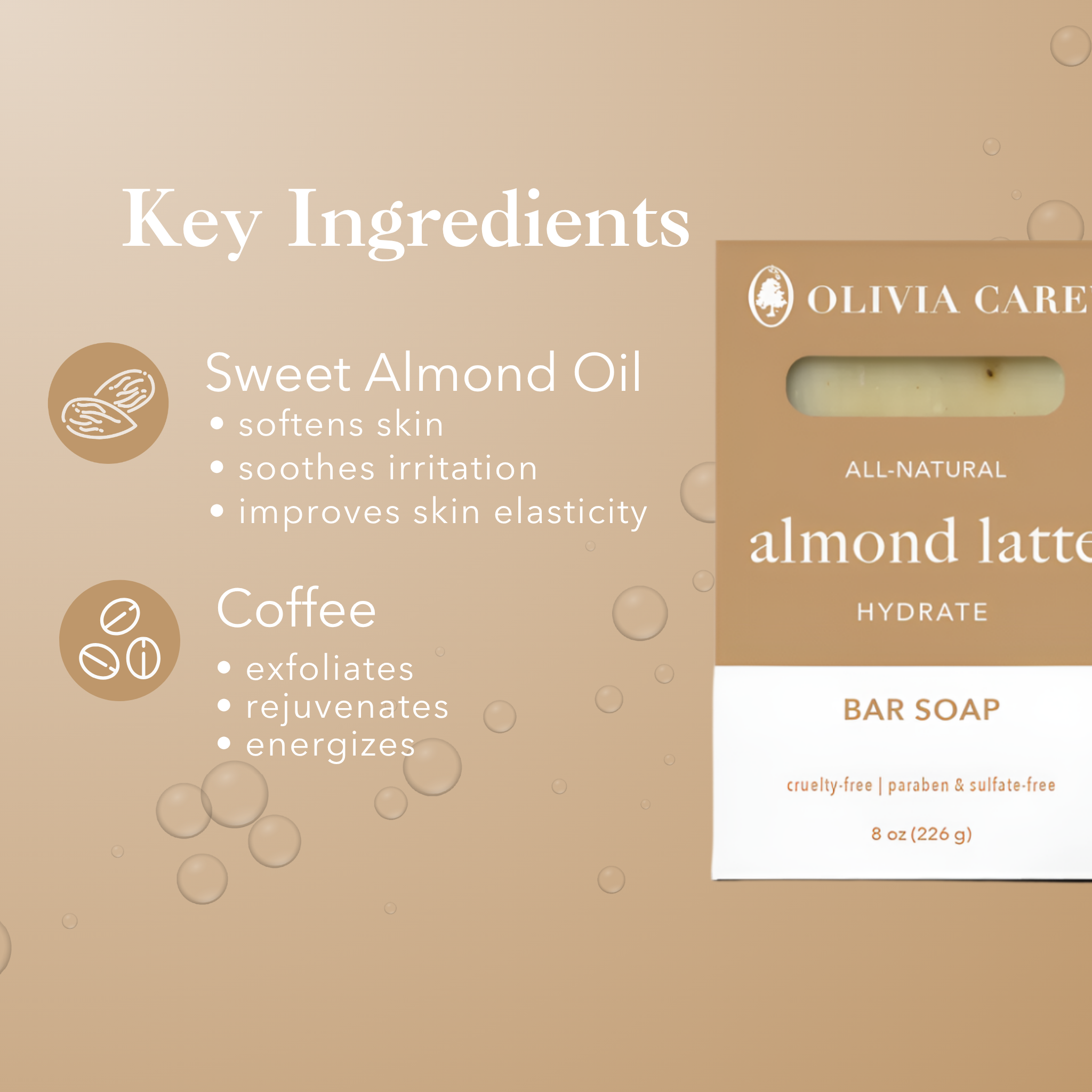 Almond Latte Exfoliating Bar Soap