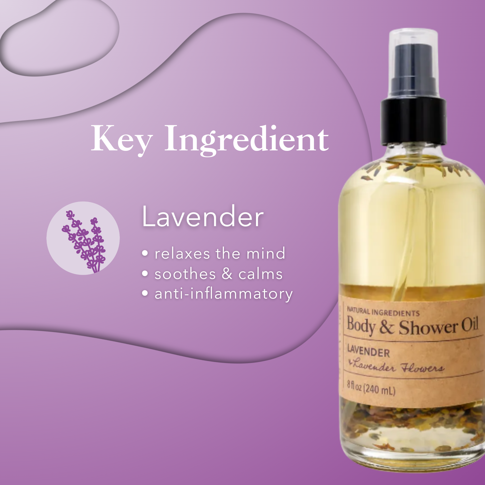 Body & Shower Oil Lavender + Lavender Flowers