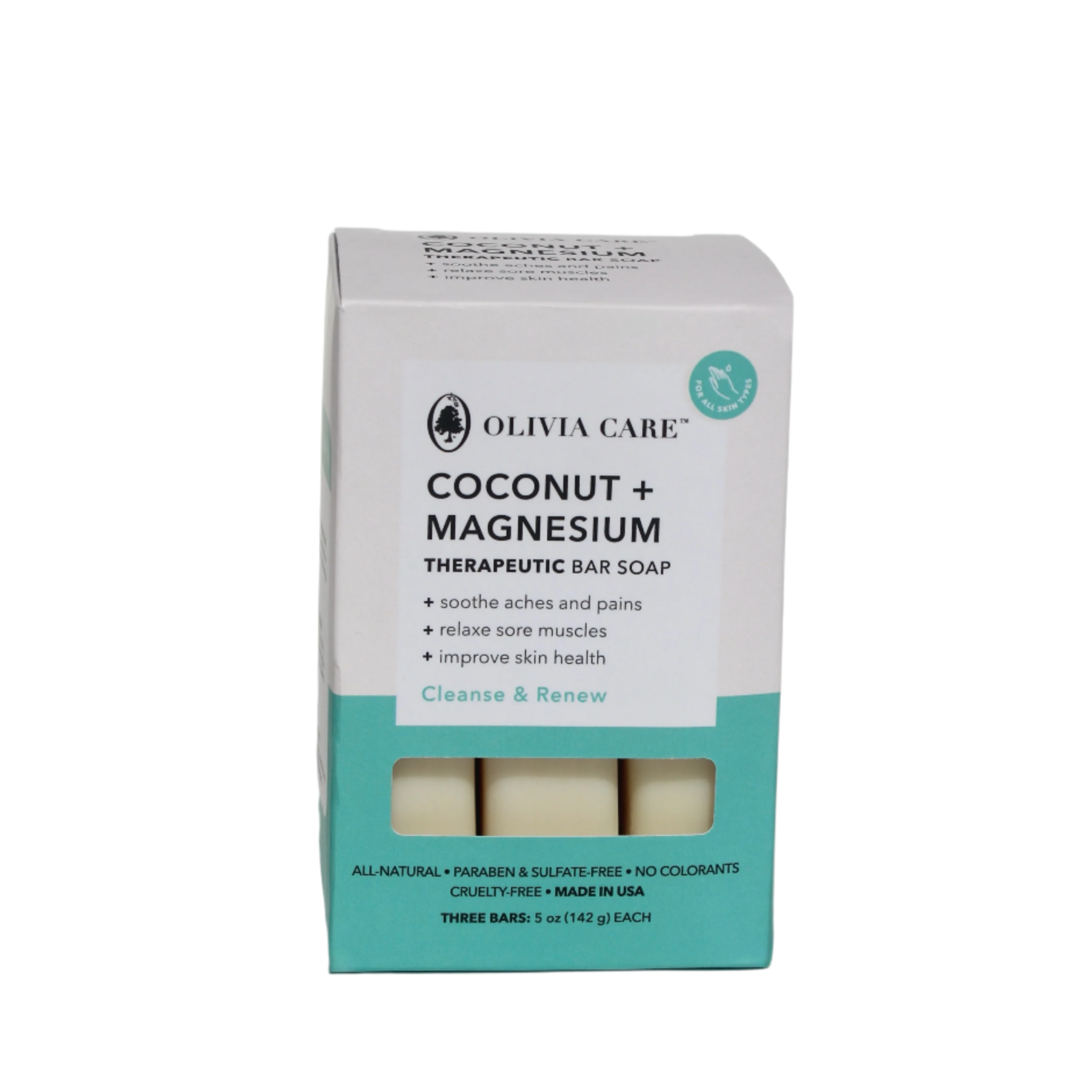 Coconut + Magnesium Therapeutic Bar Soap - Set of 3