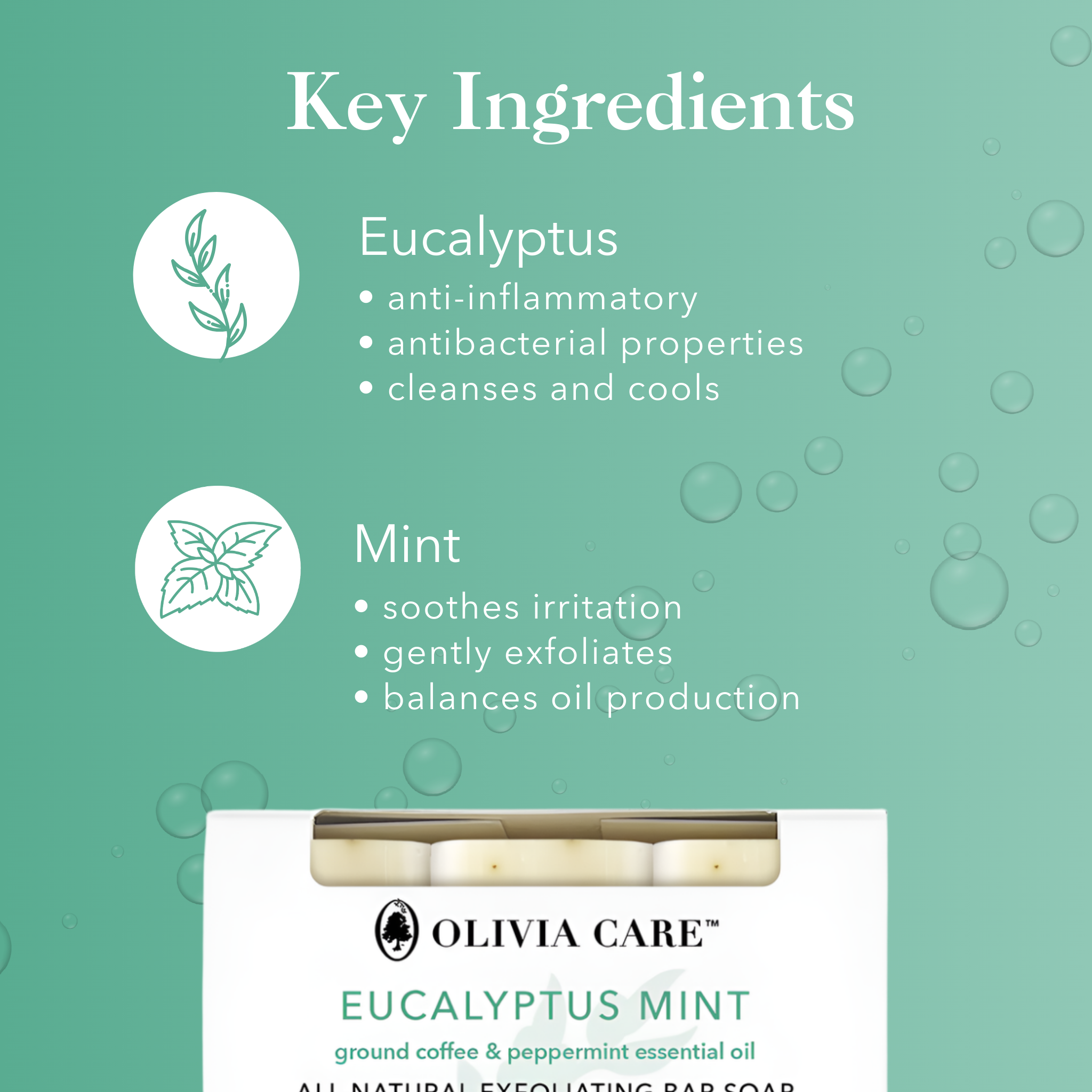 Eucalyptus Mint Bar Soap - Set of 3