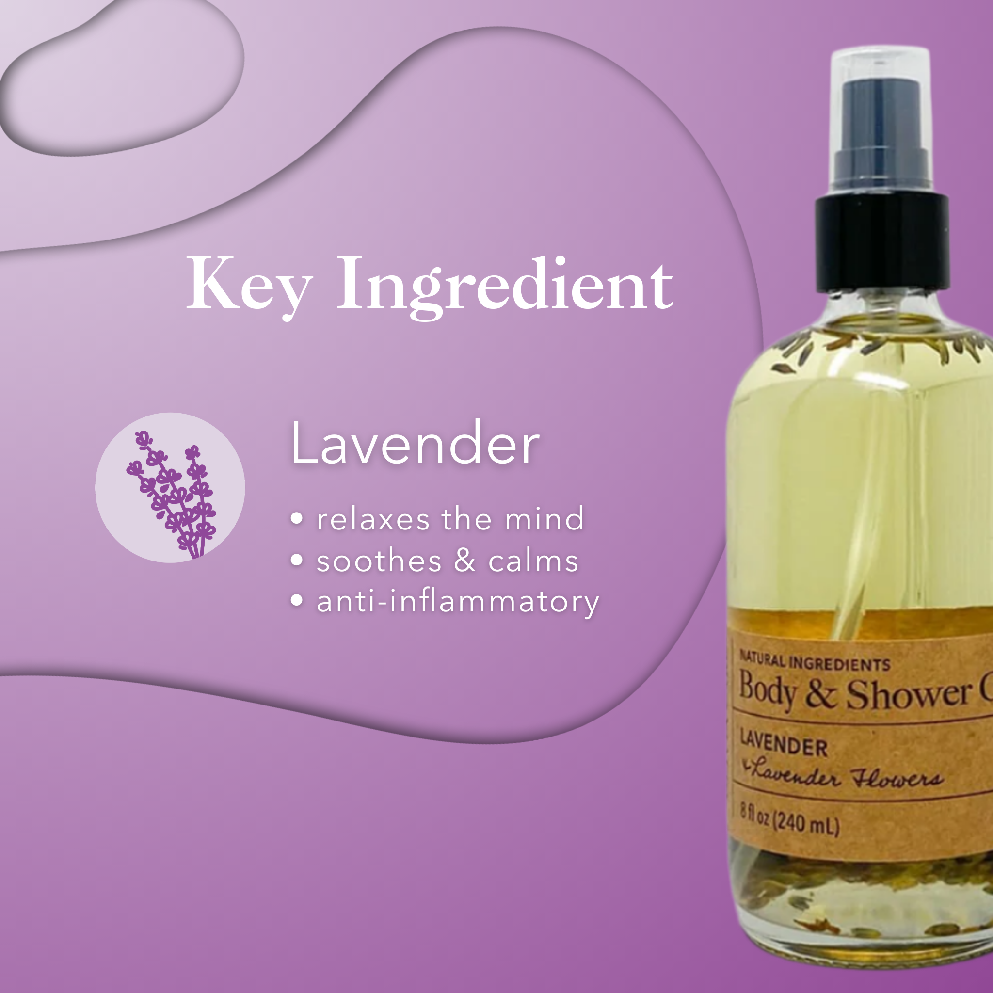 Body & Shower Oil Lavender + Lavender Flowers