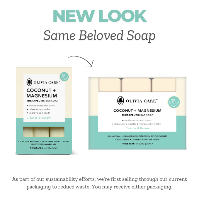 Coconut + Magnesium Therapeutic Bar Soap - Set of 3