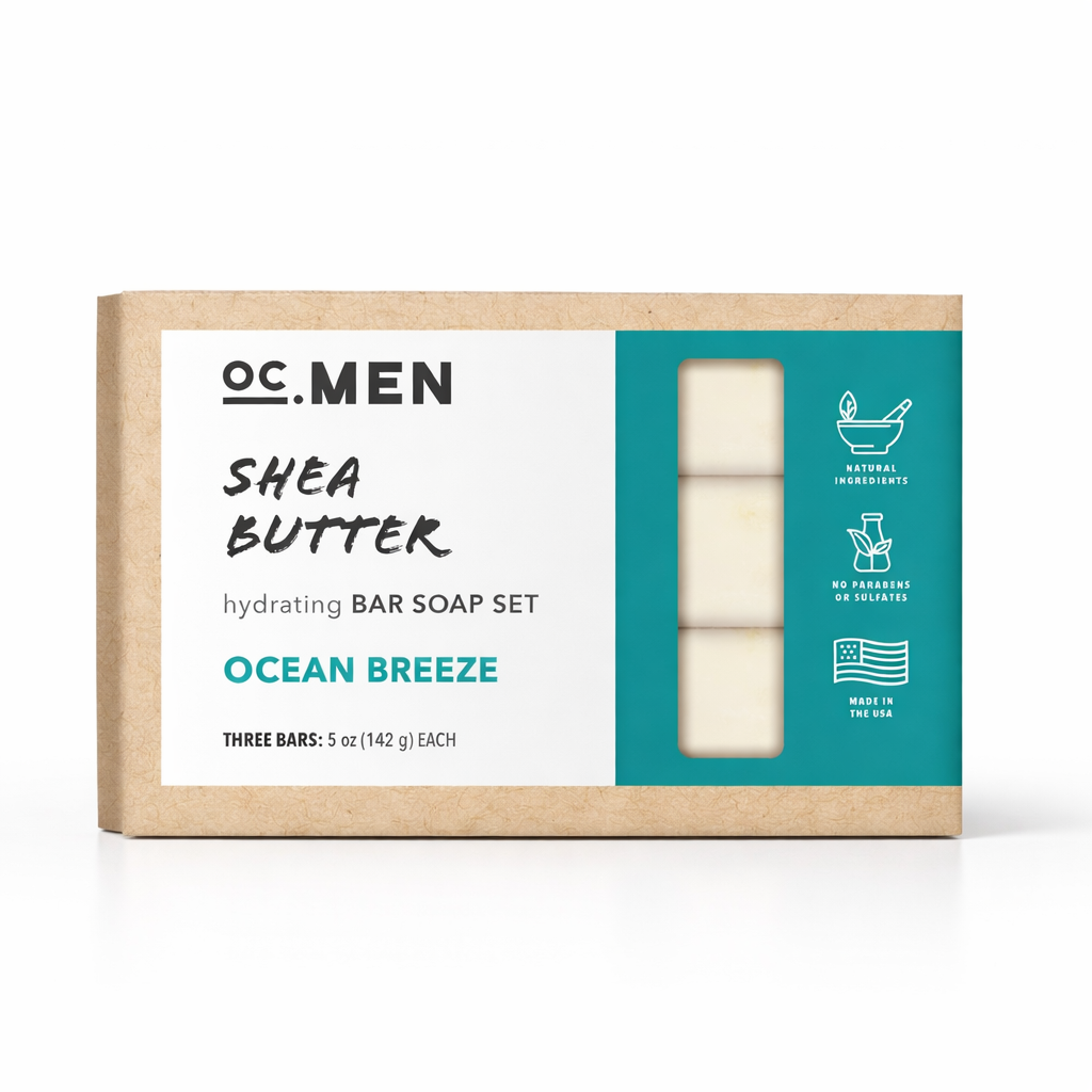 Shea Butter Ocean Breeze Bar Soap - Set of 3