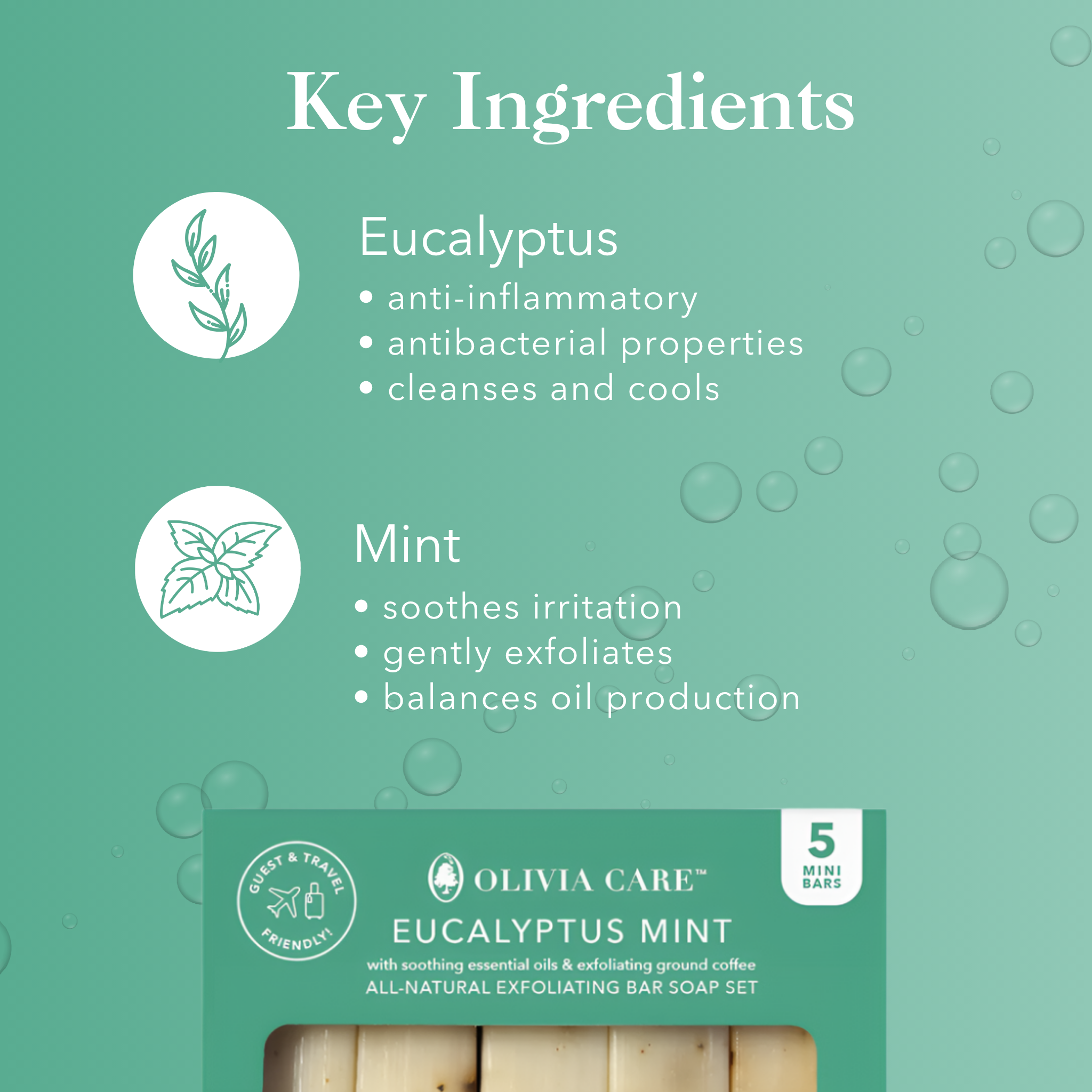 Eucalyptus Mint Travel Bar Soap Set