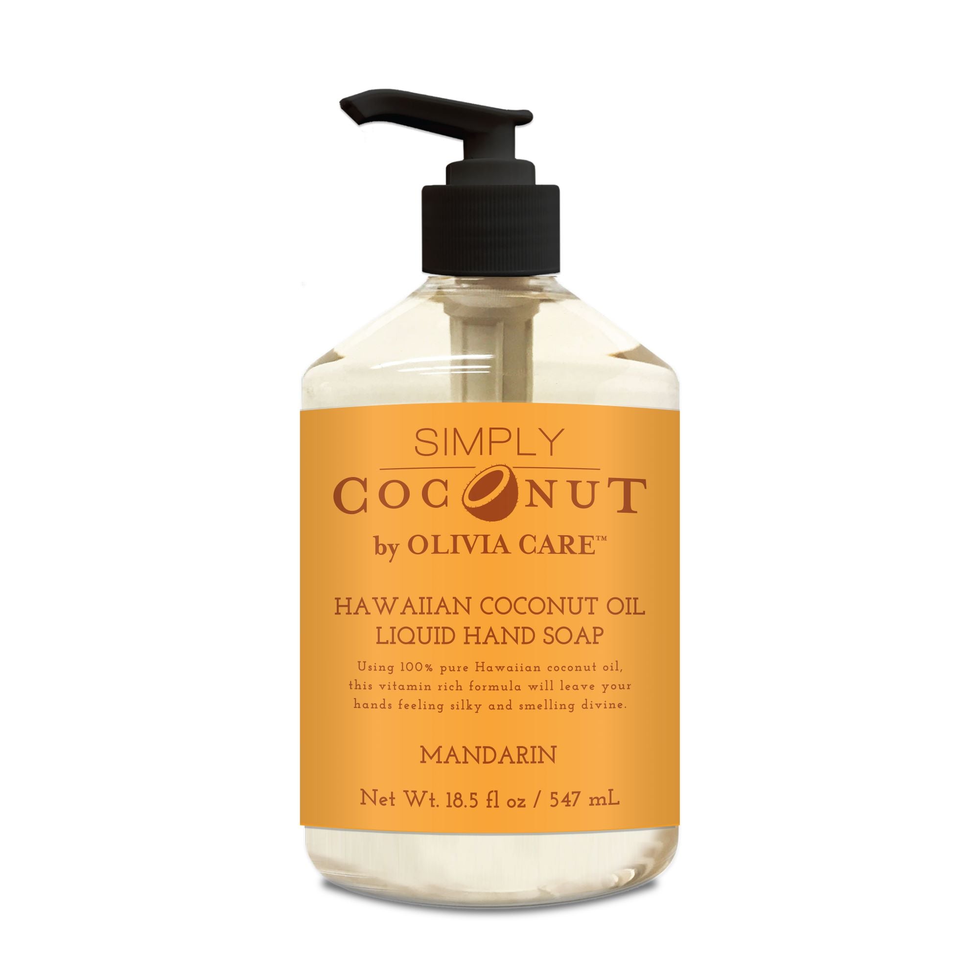 Simply Coconut Oil Liquid Hand Soap Mandarin