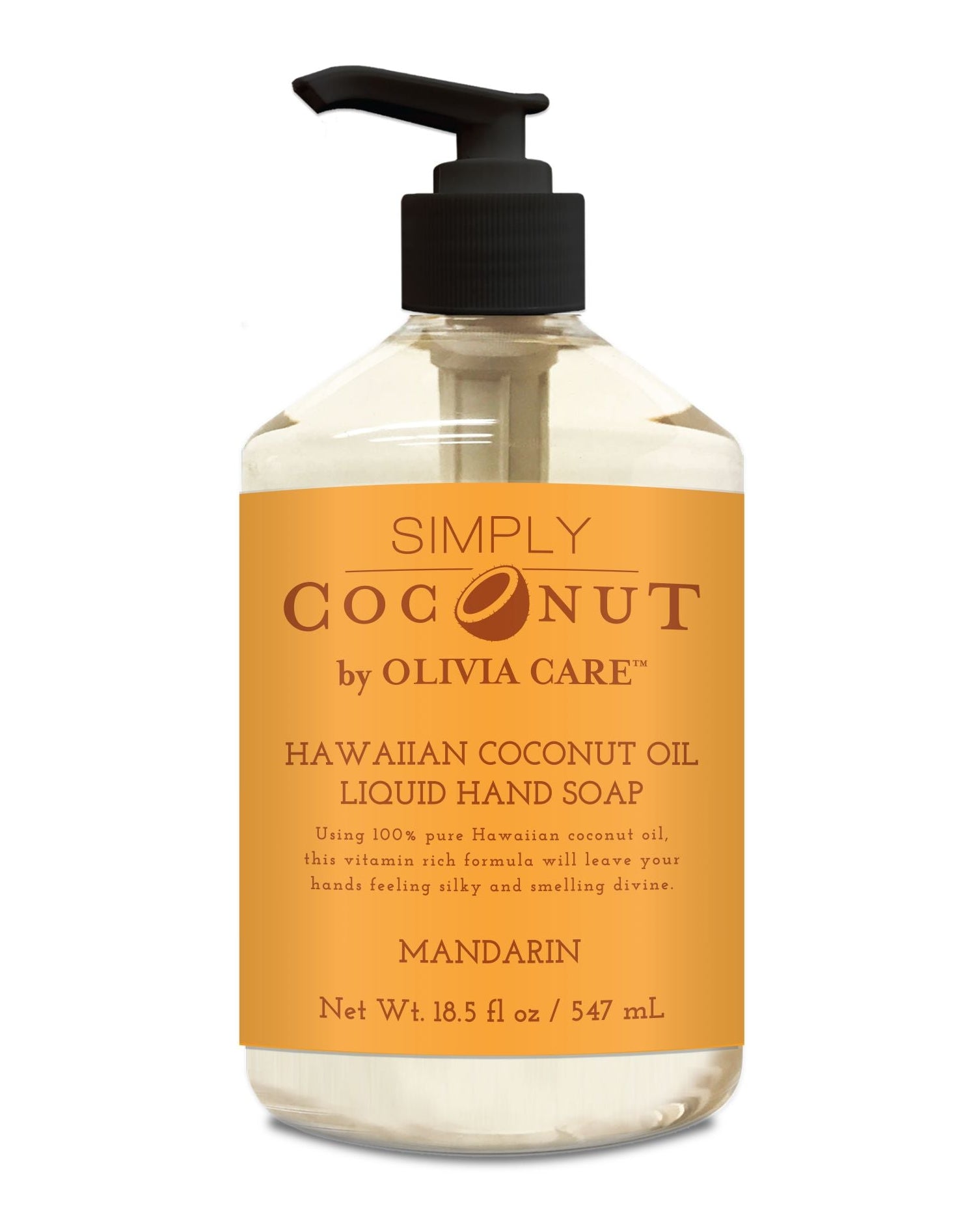 Simply Coconut Oil Liquid Hand Soap Mandarin