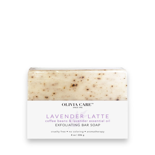 Lavender Latte Exfoliating White Bar Soap