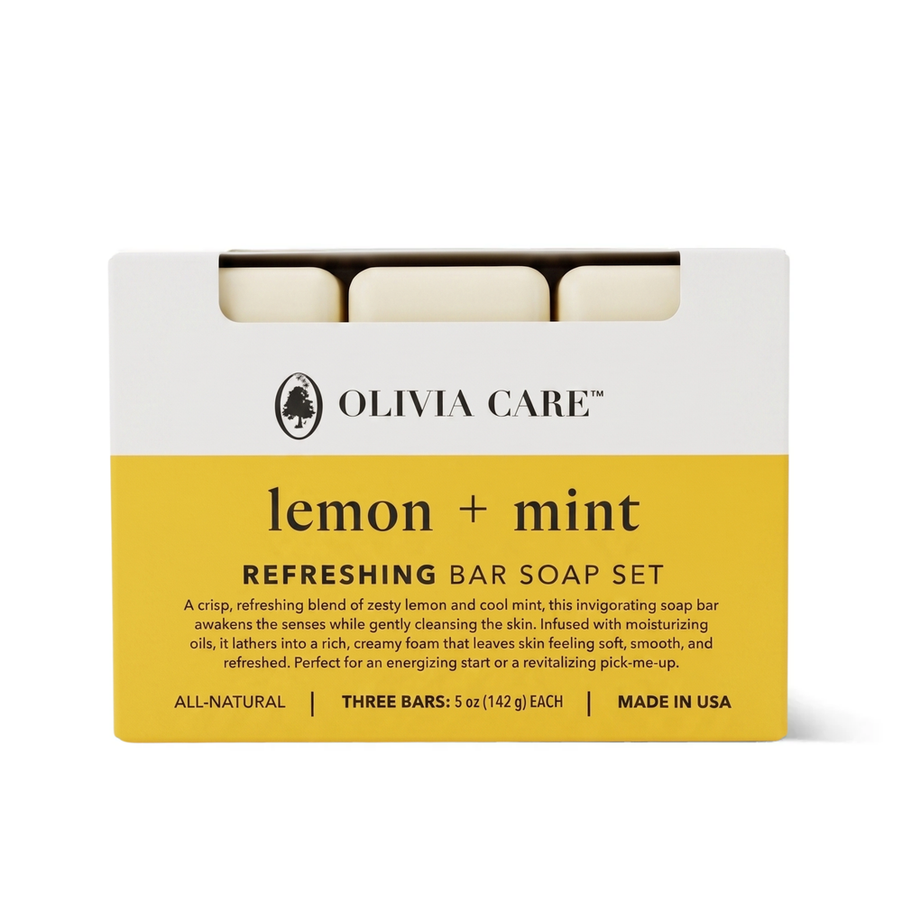 Lemon + Mint Refreshing Bar Soap - Set of 3