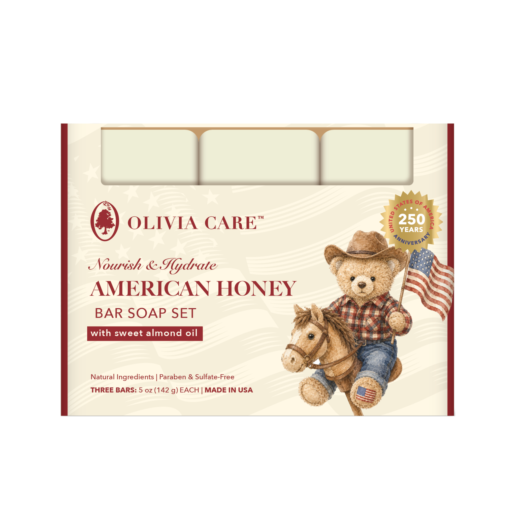 American Honey with Sweet Almond Oil - Set of 3