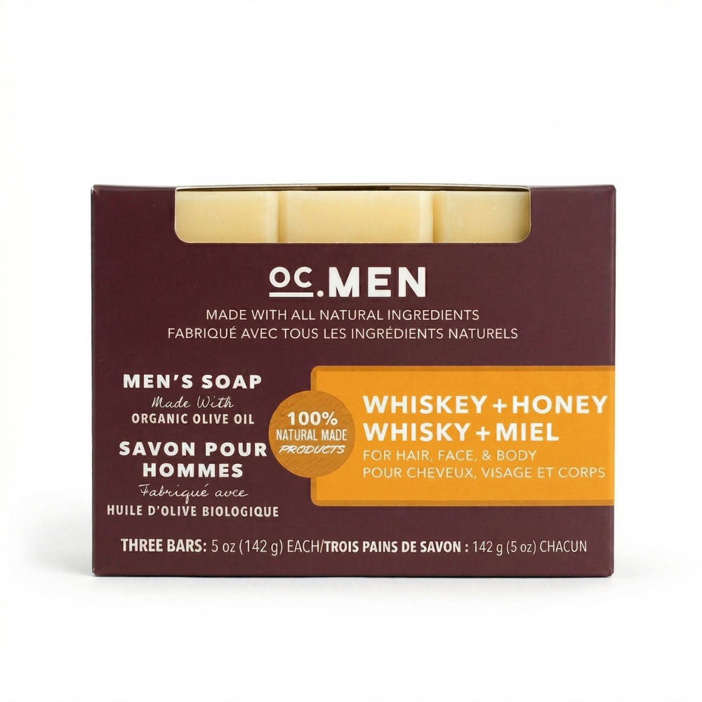 Whiskey + Honey Bar Soap - Set of 3