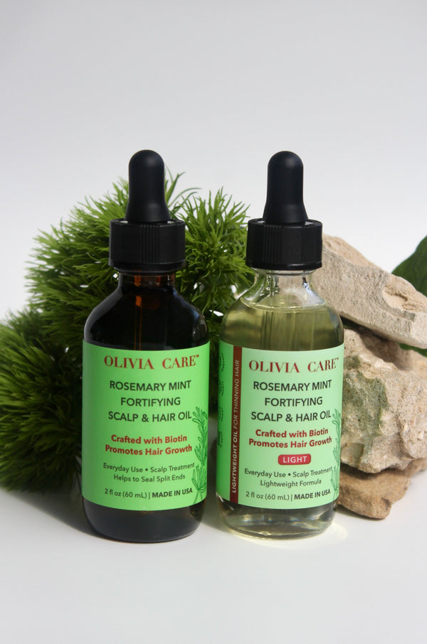 Rosemary Mint Original + Light Hair Oil Duo