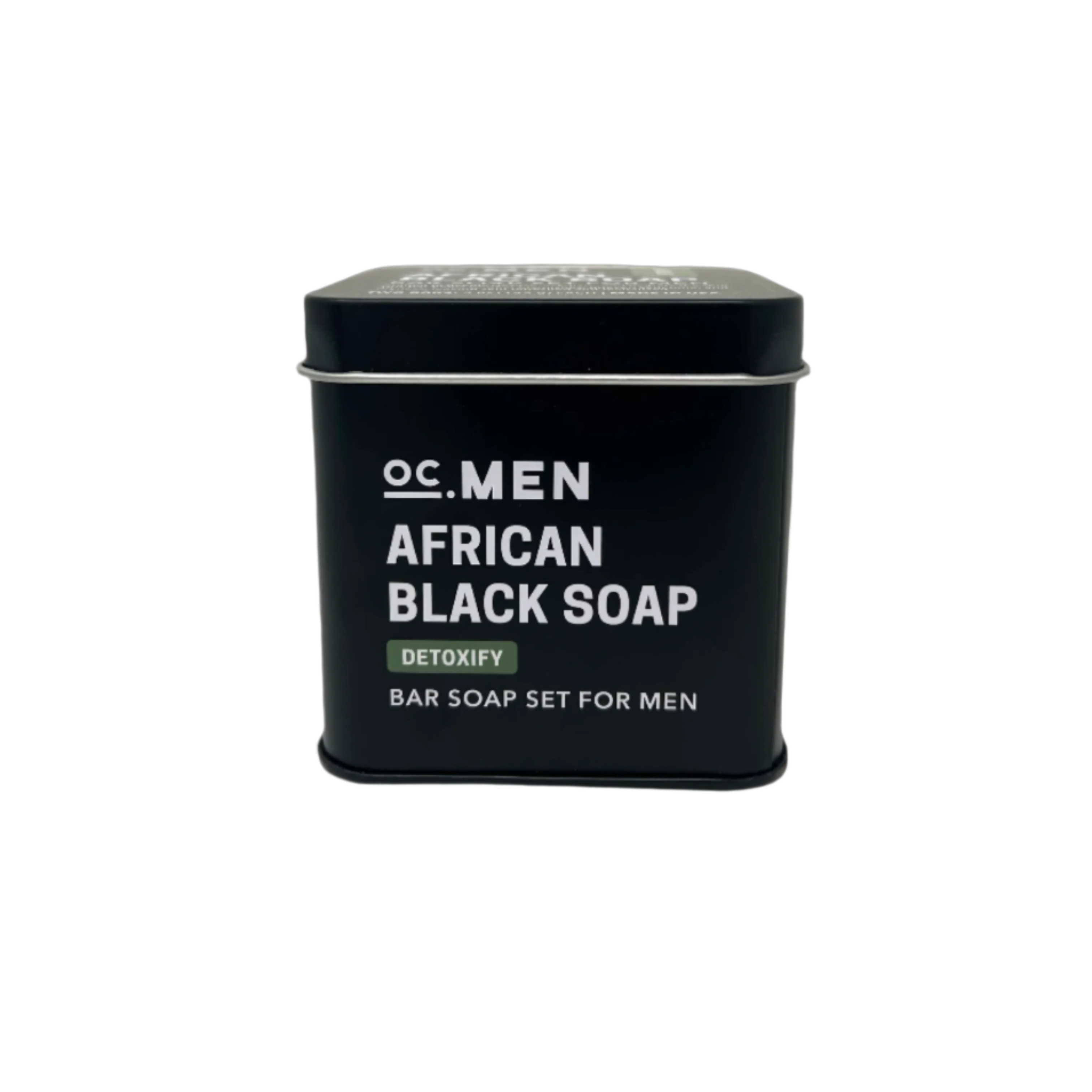 OC Men African Black Soap Detoxify Bar Soap - Set of 2