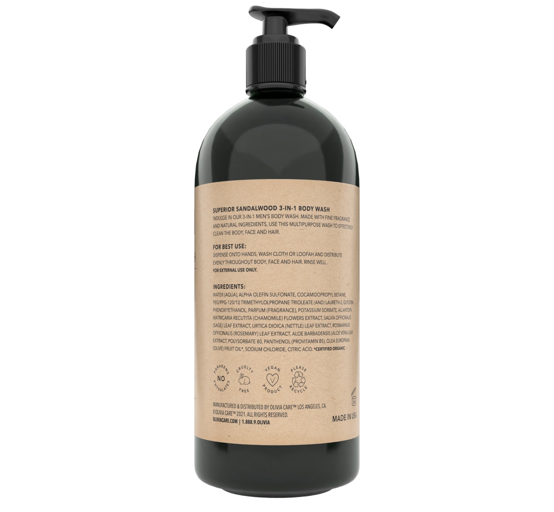 Superior Sandalwood 3-In-1 Body Wash