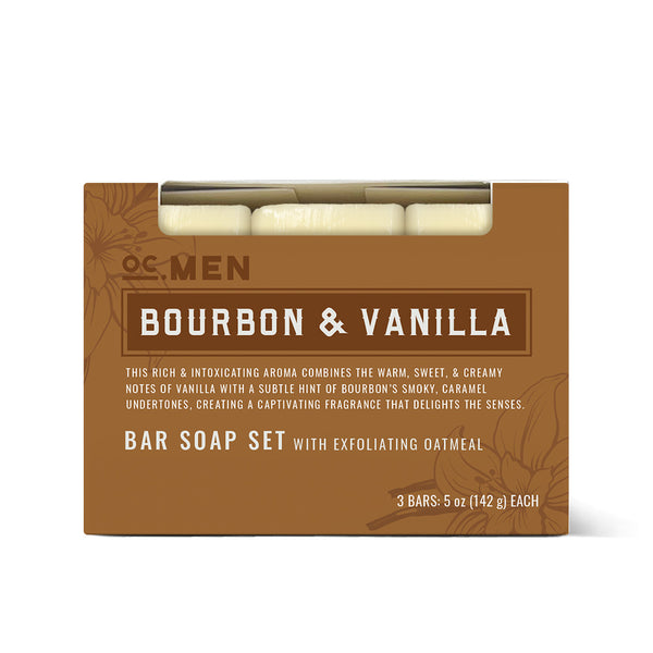 Bourbon & Vanilla Bar Soap - Set of 3