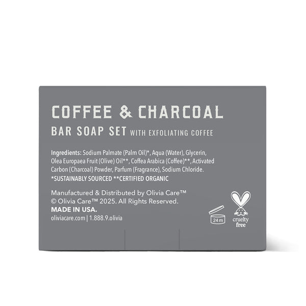 Coffee & Charcoal Bar Soap - Set of 3