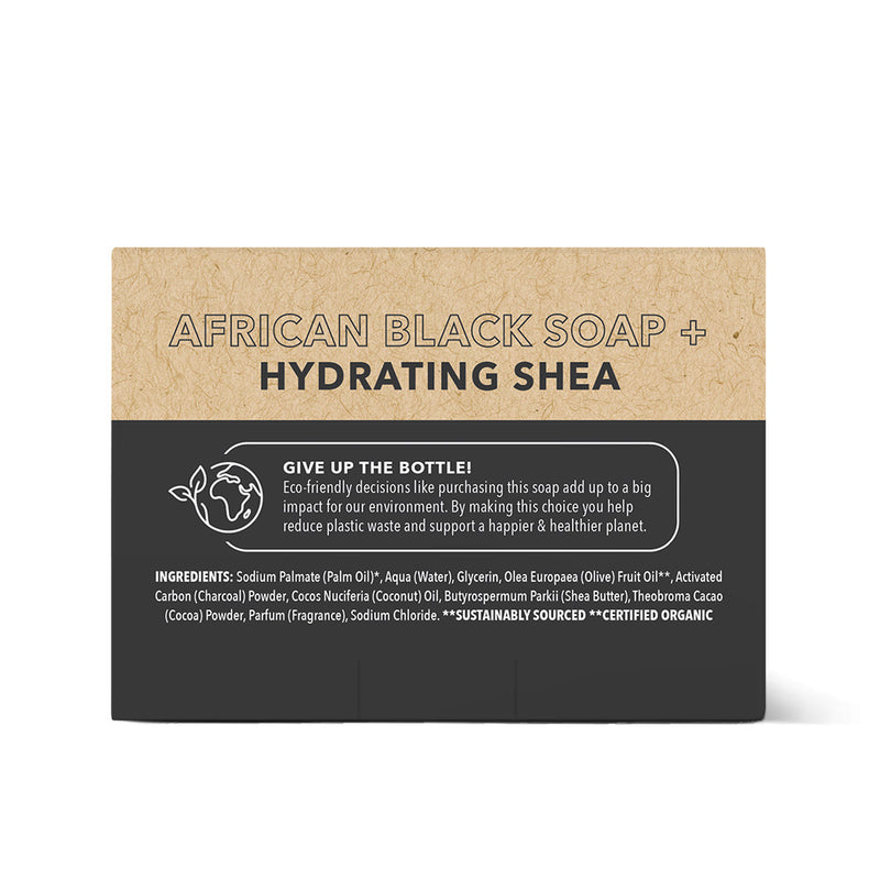 African Black Soap + Hydrating Shea Bar Soap - Set of 3