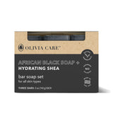 African Black Soap + Hydrating Shea Bar Soap - Set of 3