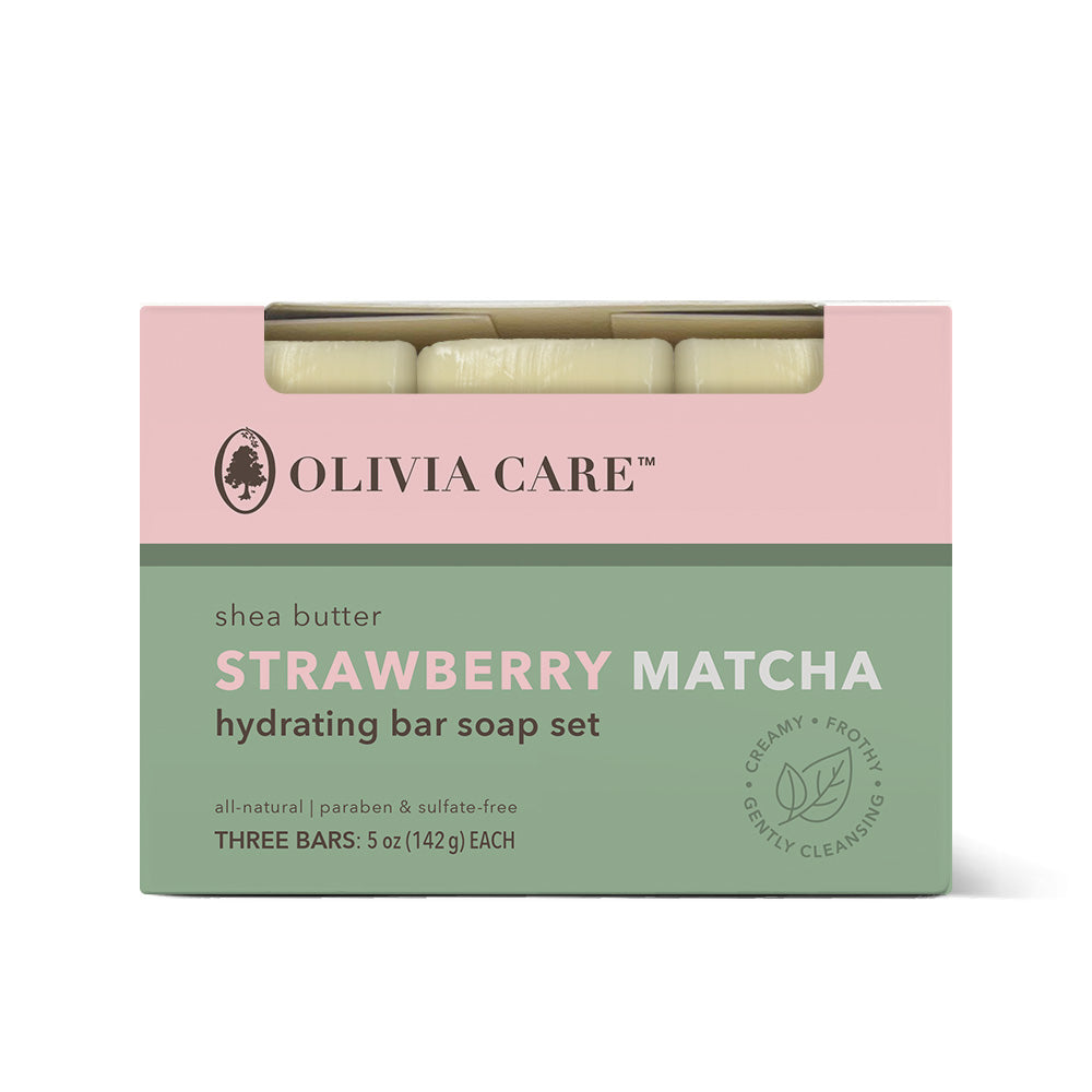 Strawberry Matcha Hydrating Bar Soap - Set of 3