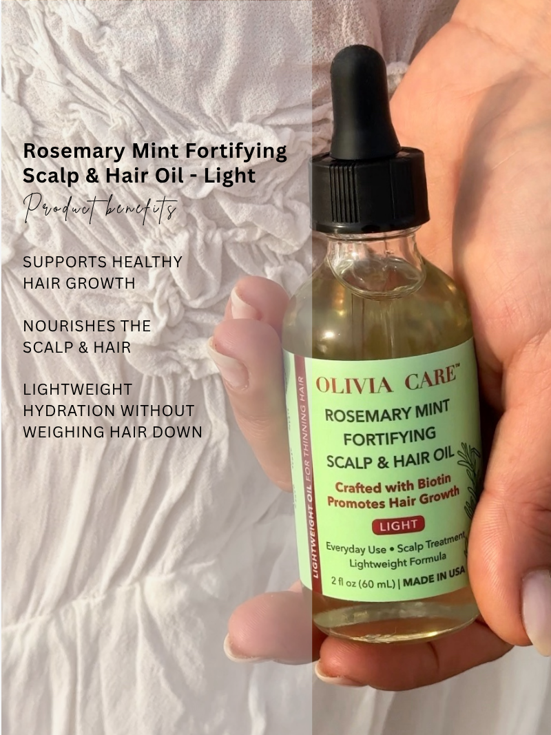 Rosemary Mint Fortifying Scalp & Hair Oil - Light