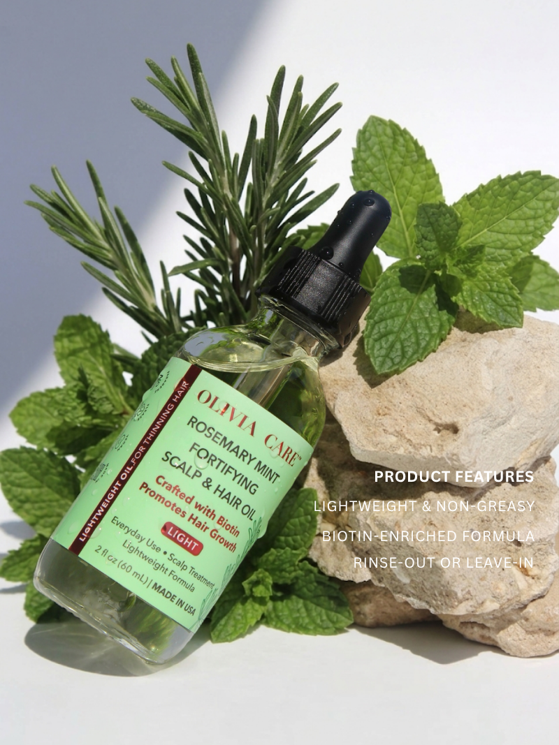 Rosemary Mint Fortifying Scalp & Hair Oil - Light