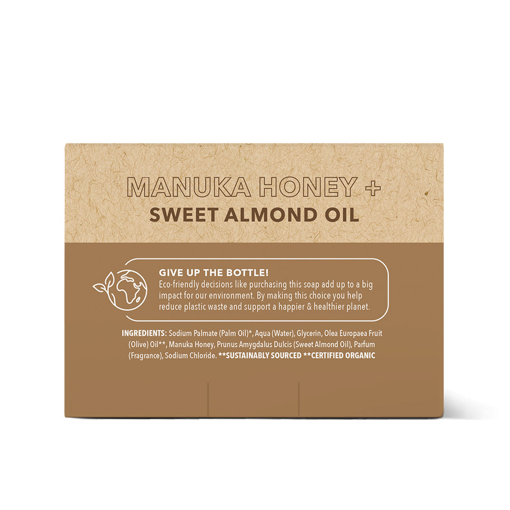 Manuka Honey + Sweet Almond Oil Bar Soap - Set of 3 secondary