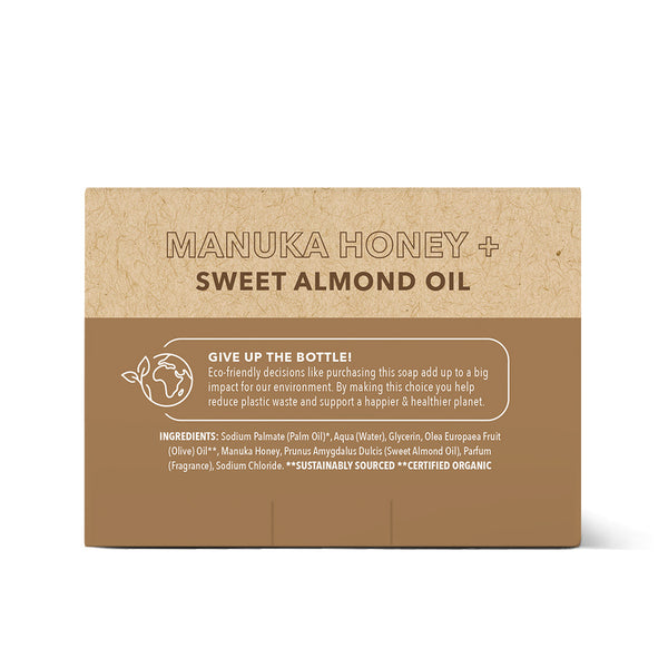 Manuka Honey + Sweet Almond Oil Bar Soap - Set of 3