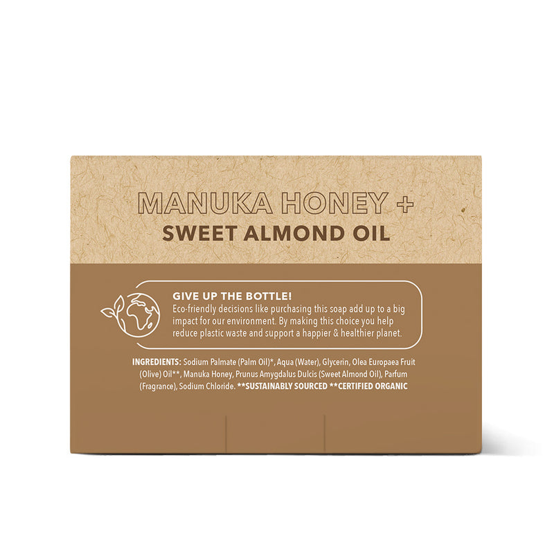 Manuka Honey + Sweet Almond Oil Bar Soap - Set of 3