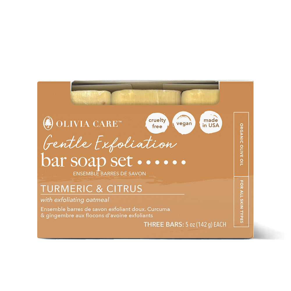 Turmeric & Citrus Exfoliating Bar Soap - Set of 3