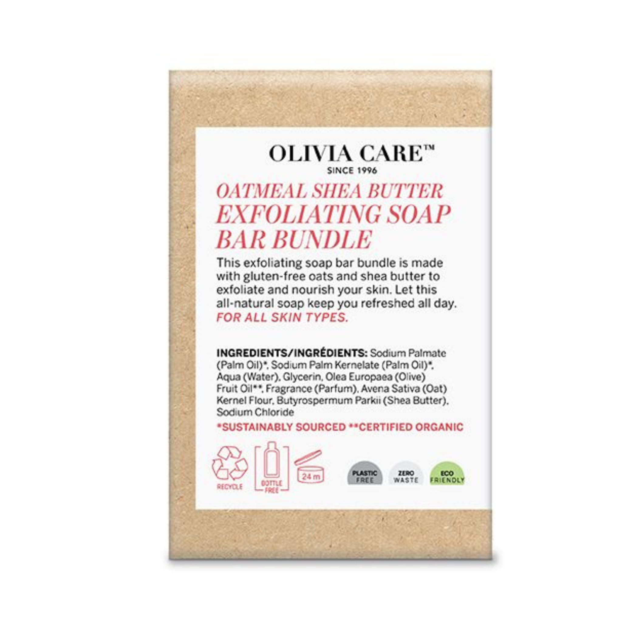 Oatmeal Shea Exfoliating Bar Soap - Set of 3