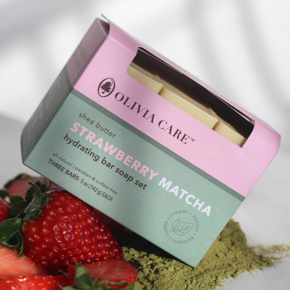 Strawberry Matcha Hydrating Bar Soap - Set of 3 secondary