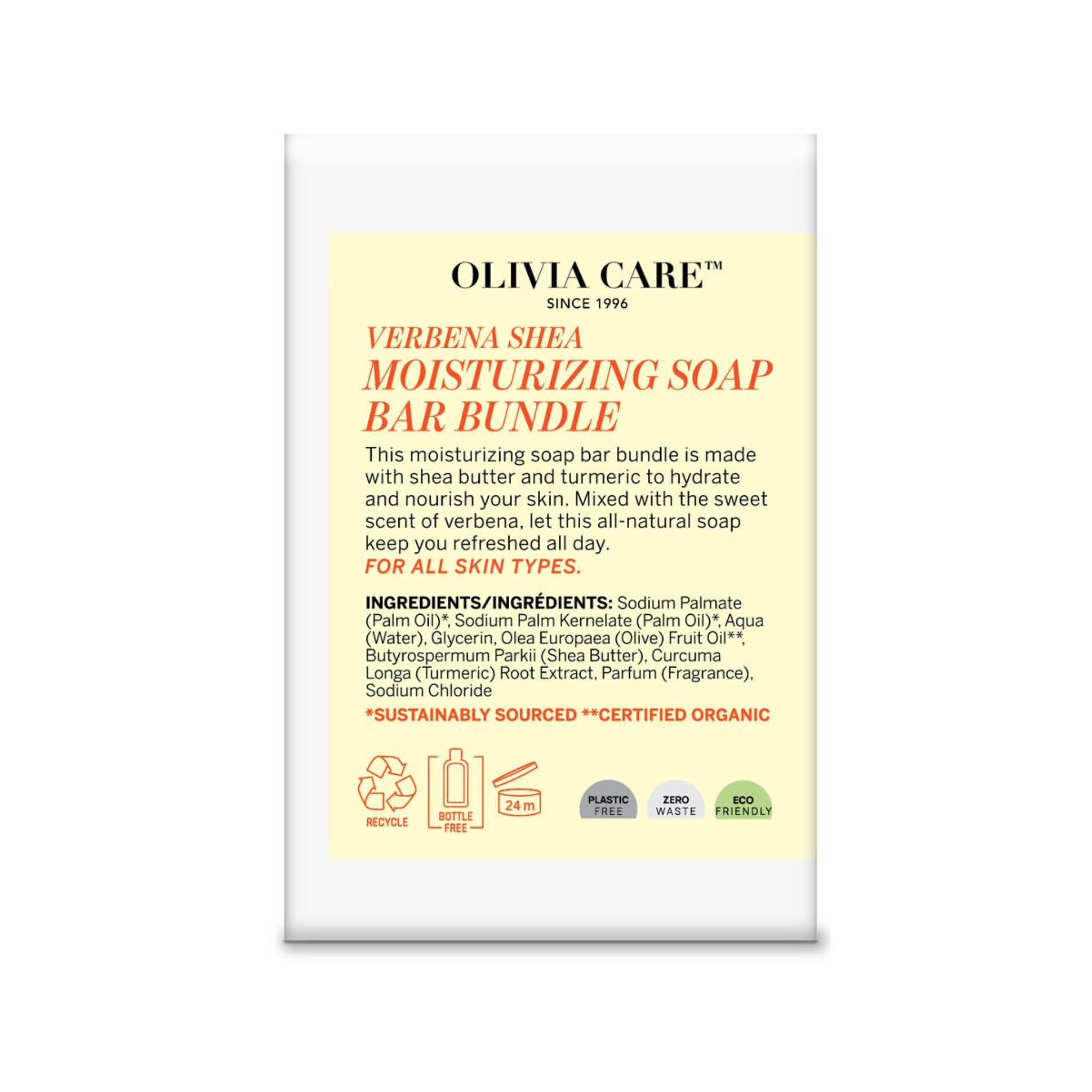 Verbena Shea Bar Soap - Set of 3