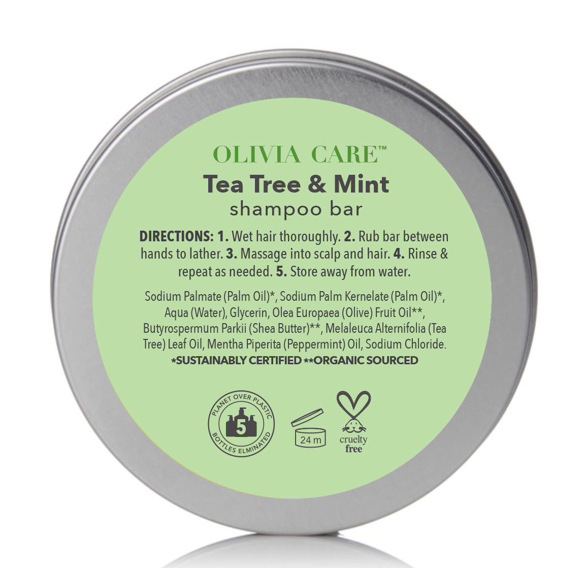 Tea Tree & Mint Shampoo Bar Tin Can