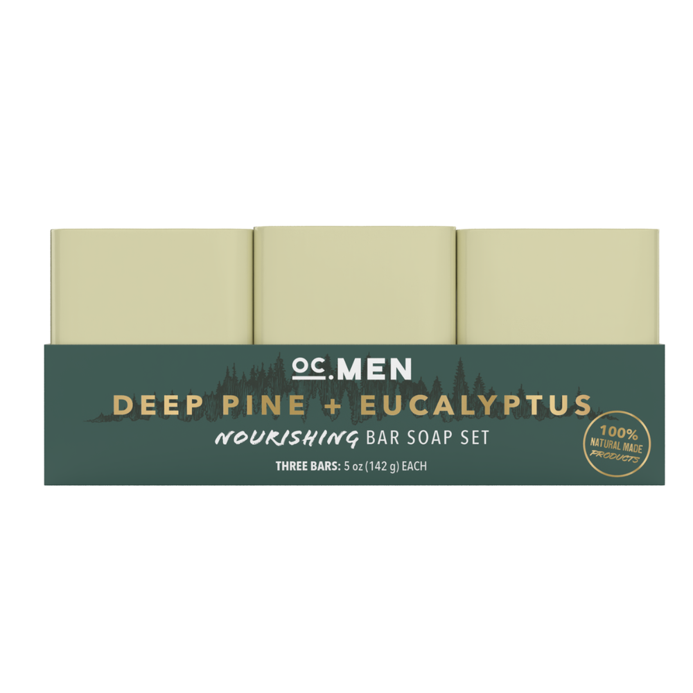 Deep Pine + Eucalyptus Nourishing Bar Soap - Set of 3