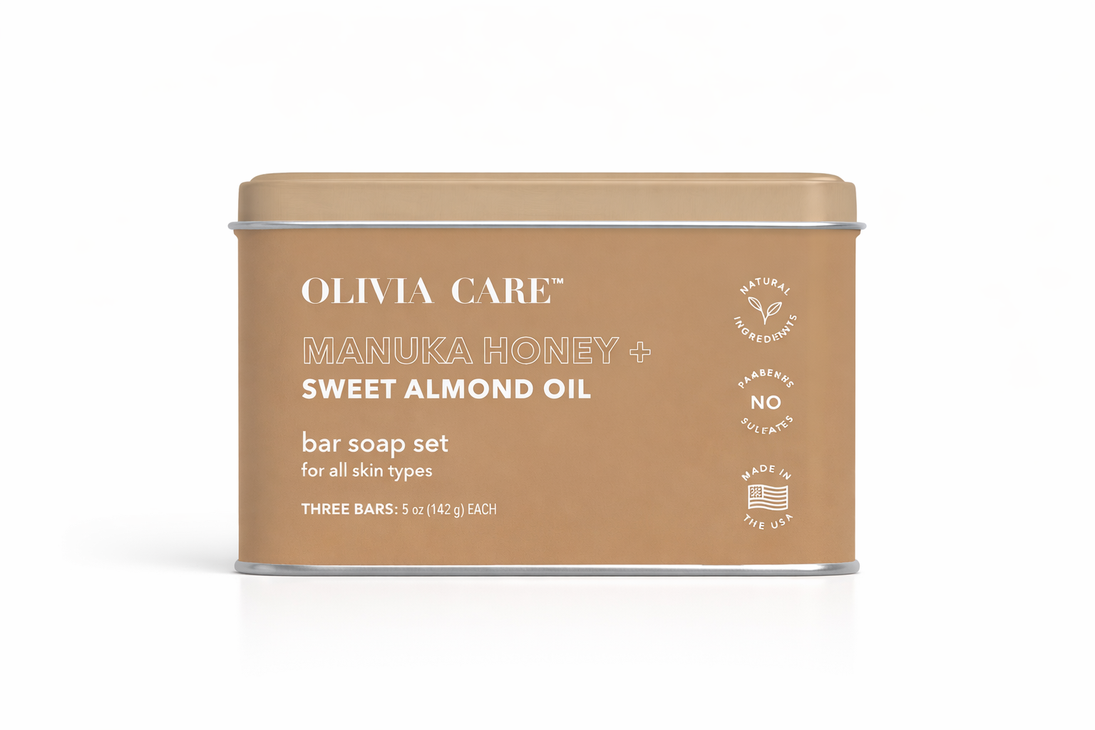 Manuka Honey + Sweet Almond Oil Bar Soap Tin - Set of 3