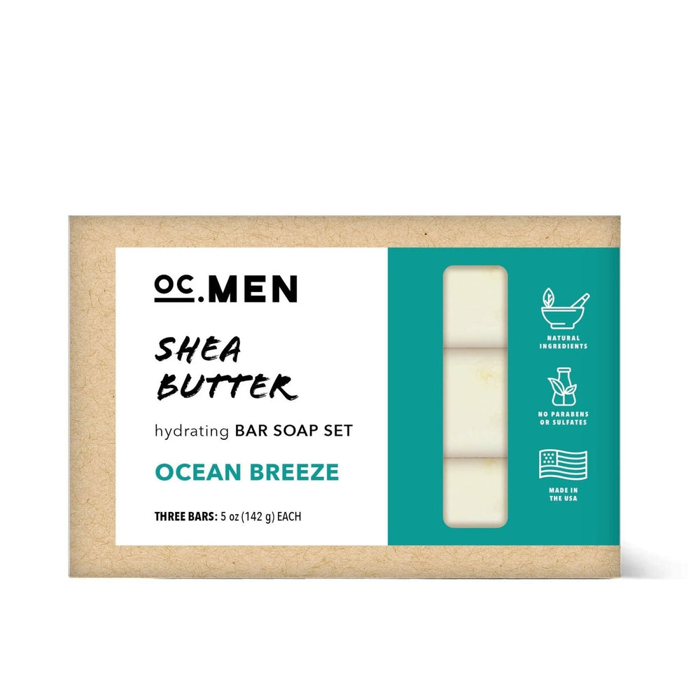 Shea Butter Ocean Breeze Bar Soap - Set of 3