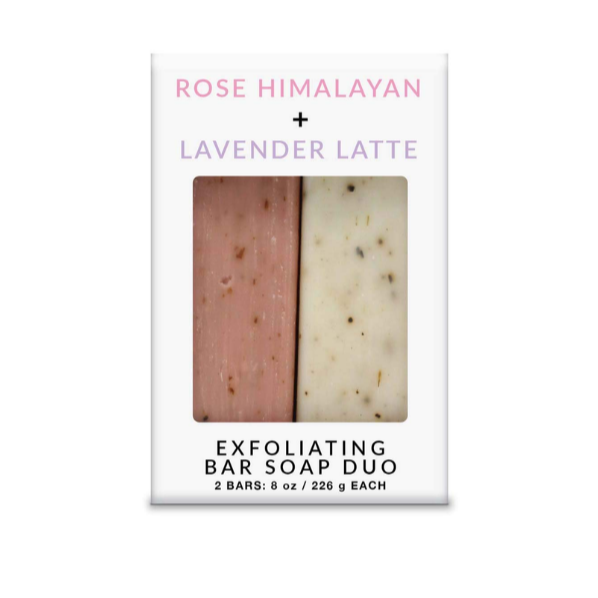 Rose Himalayan + Lavender Latte Bar Soap Duo