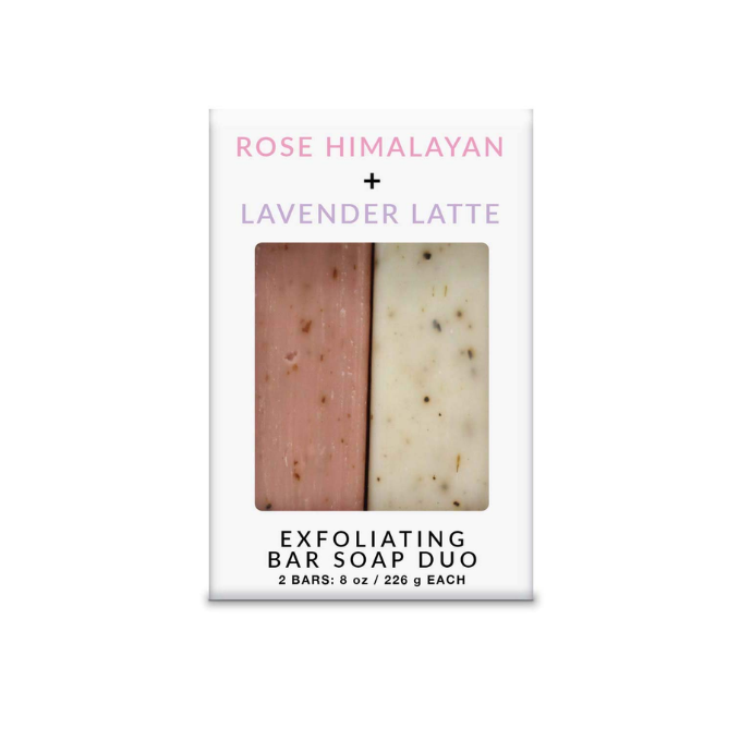 Rose Himalayan + Lavender Latte Bar Soap Duo